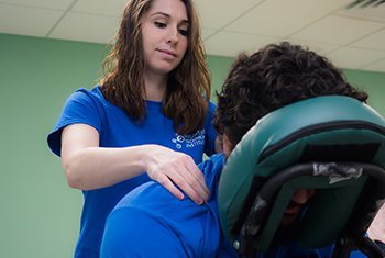 massage therapy student training