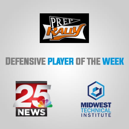 Defensive Player of the Week Sponsored by Midwest Technical Institute