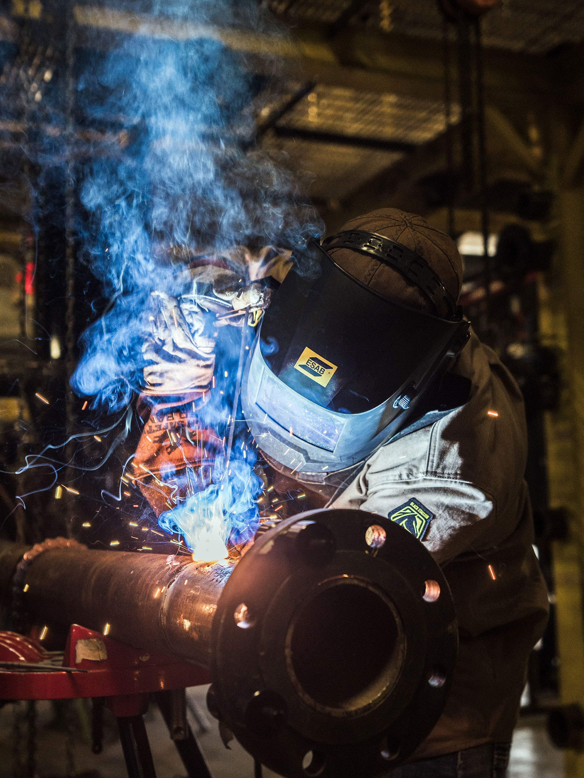 Welding and Pipefitting Student