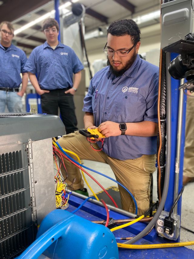 HVAC/R student testing various controls