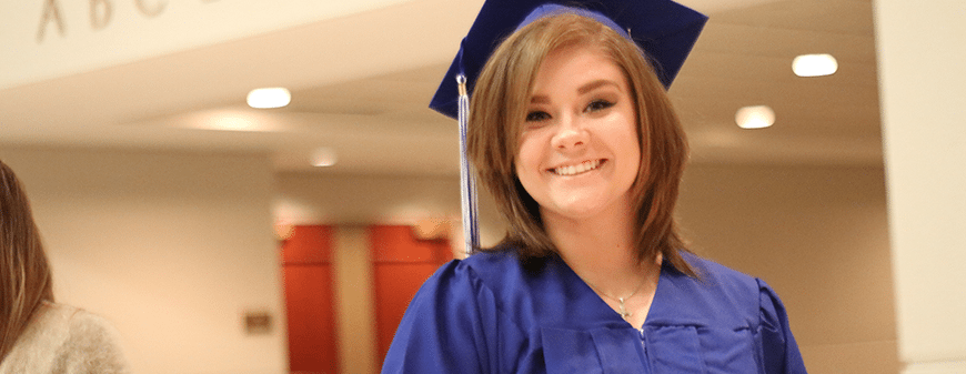 Graduation day for vocational school student